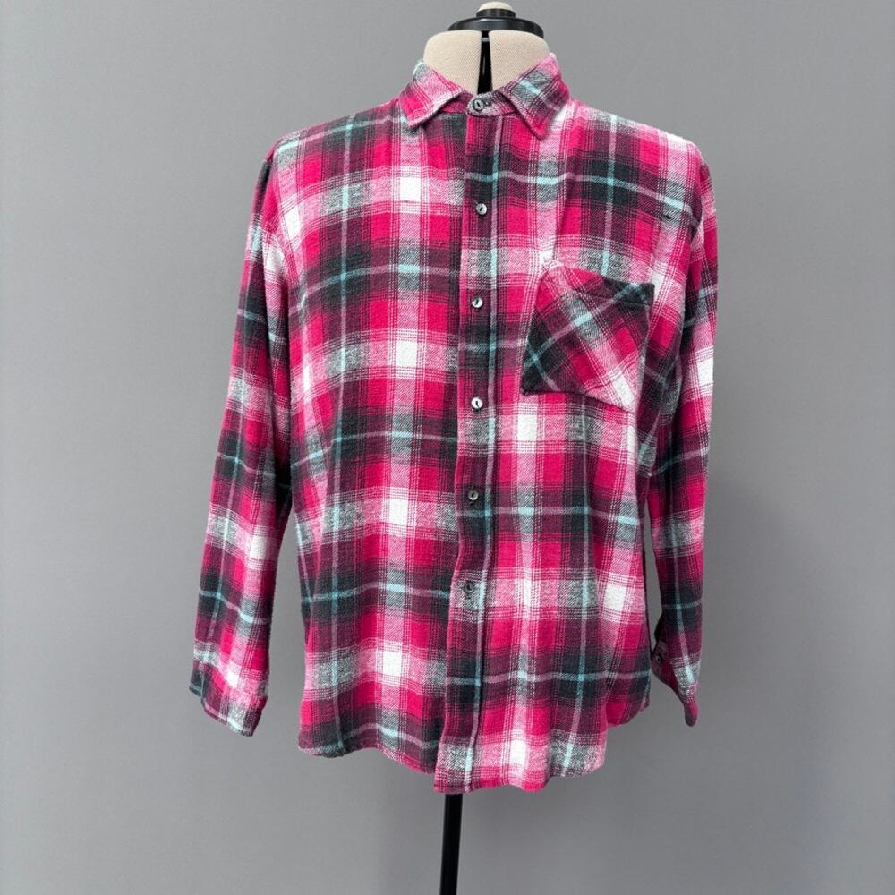 Canyon Ridge Mens Red Gray Flannel Workshirt